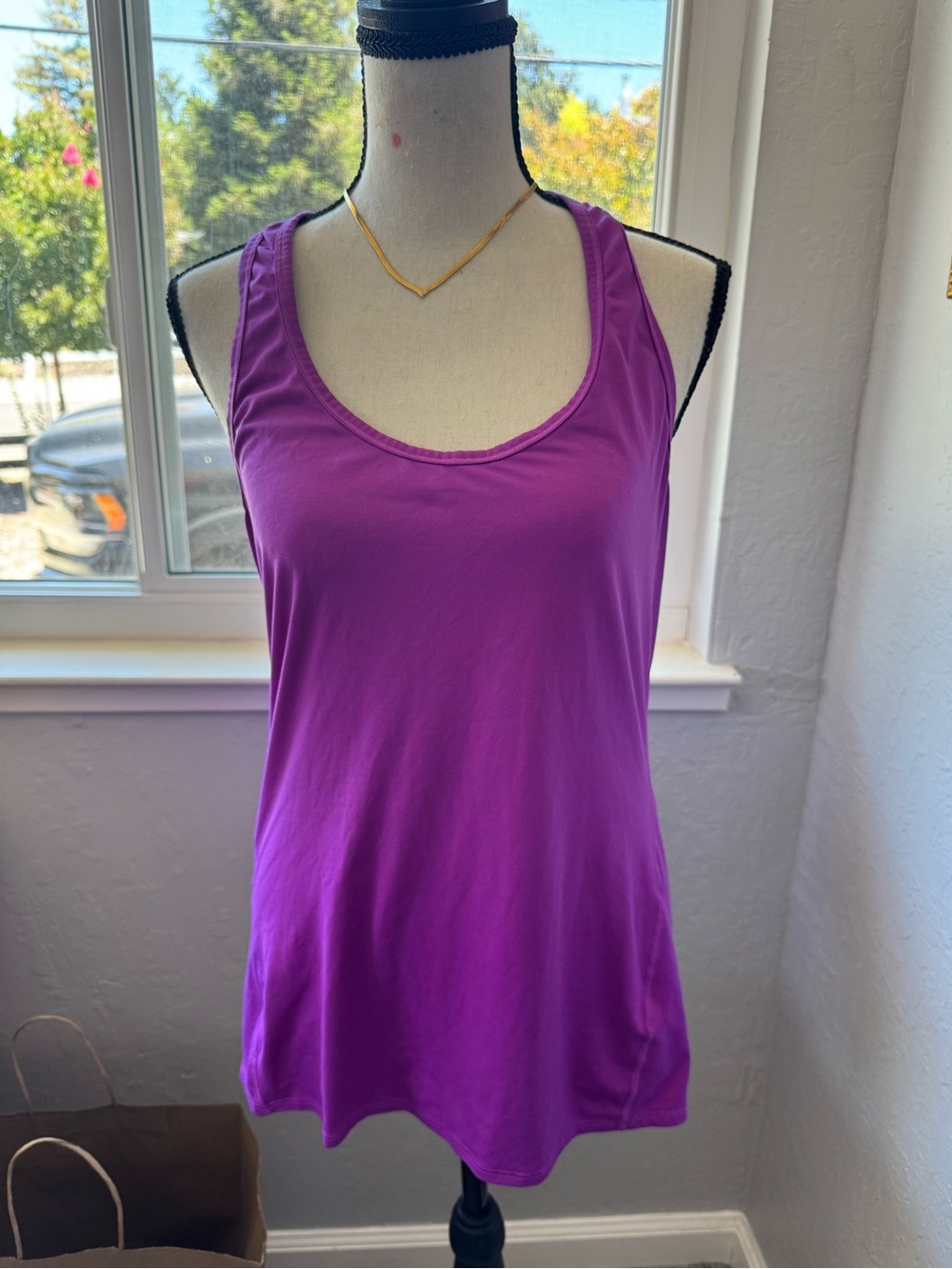 Athleta Vibrant Purple Scoop Neck Tank